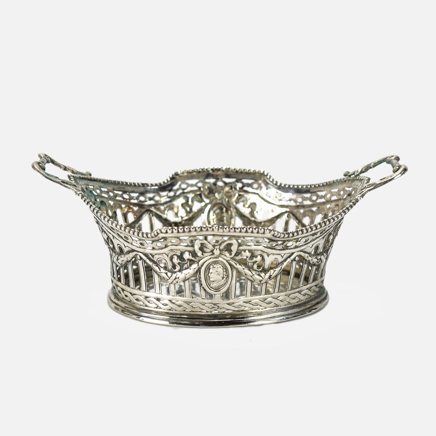 Antique Continental Reticulated Silver Basket