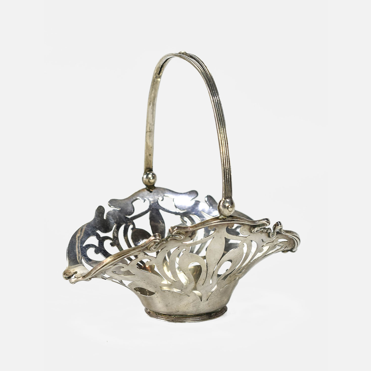Antique Galt Bros Art Nouveau Sterling Silver Basket