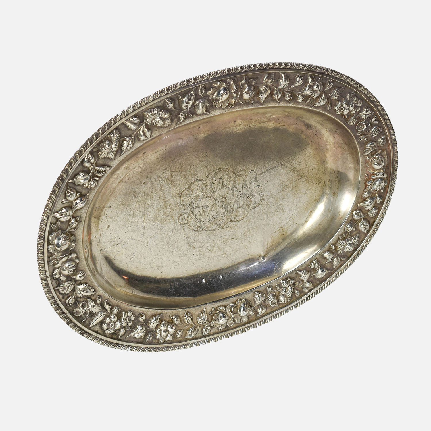 Jacobi & Co Baltimore Sterling Repousse Tray