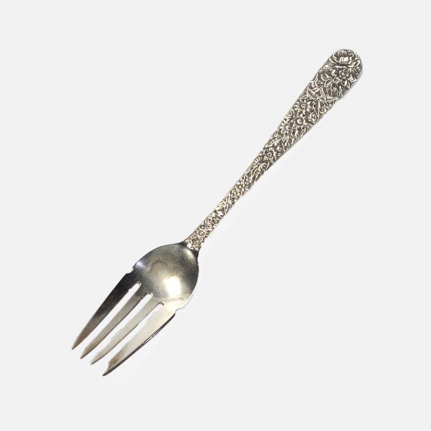 Kirk & Son Baltimore Silver Repousse Serving Fork
