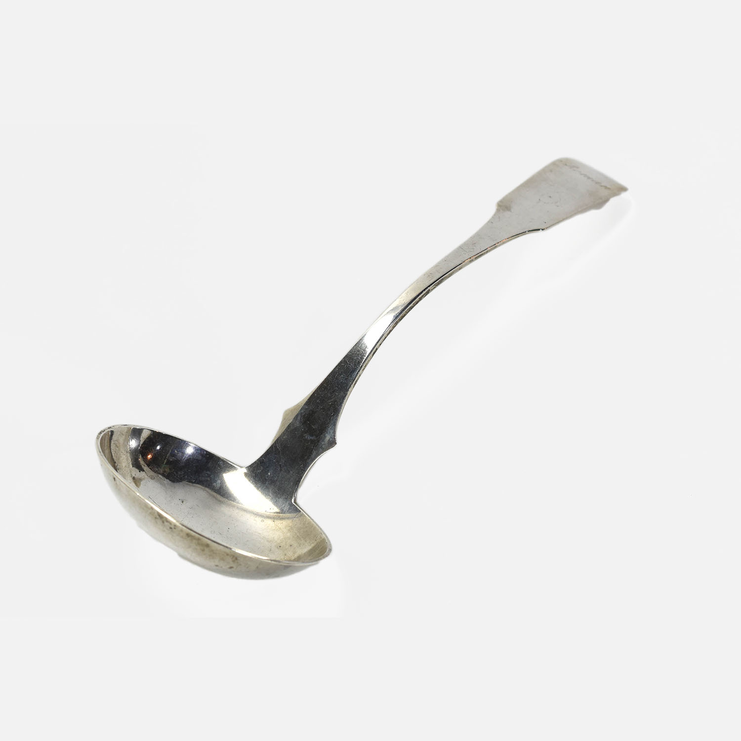 Large Coin Silver Serving Ladle A. Johnston