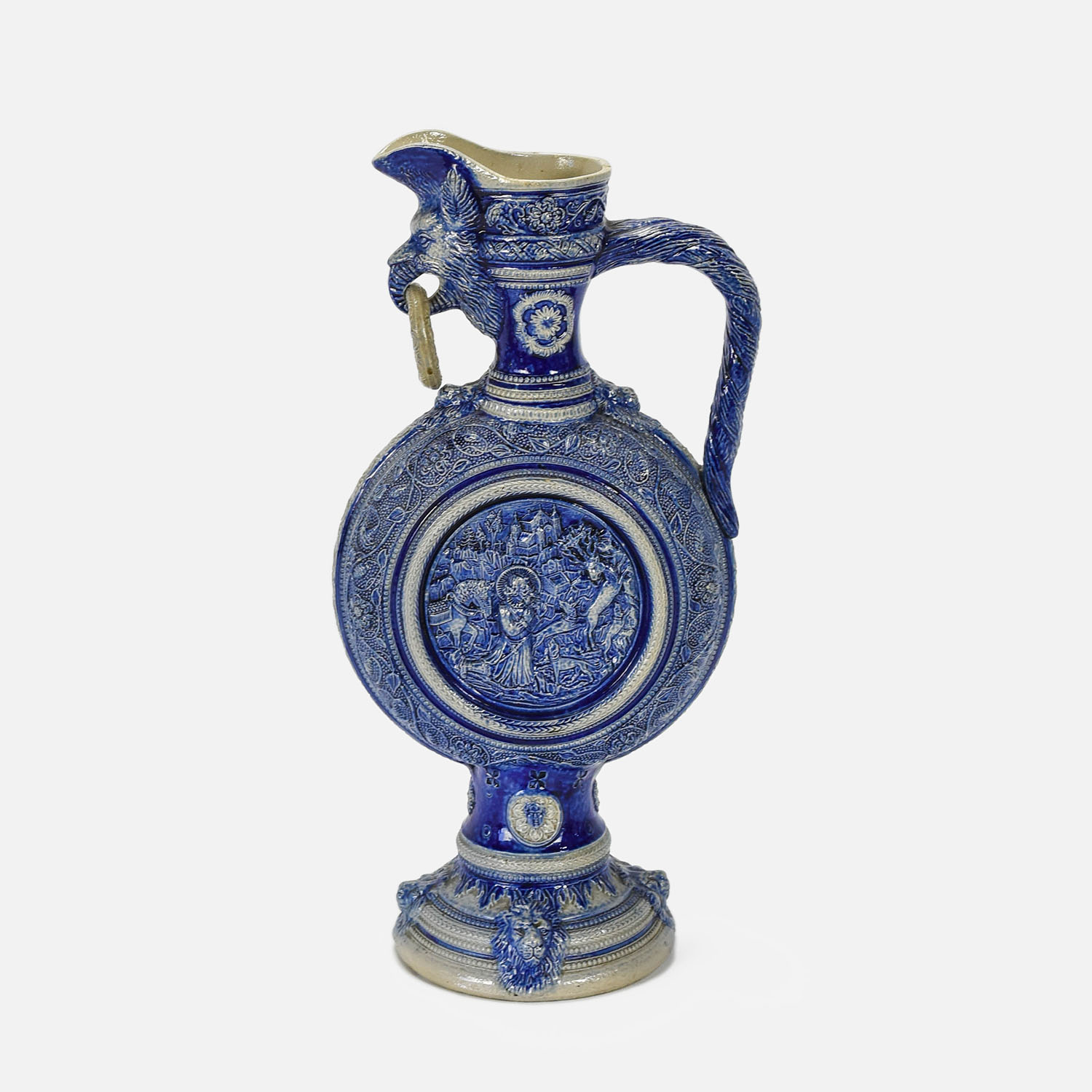 Antique German Westerwald Stoneware Pitcher Stein
