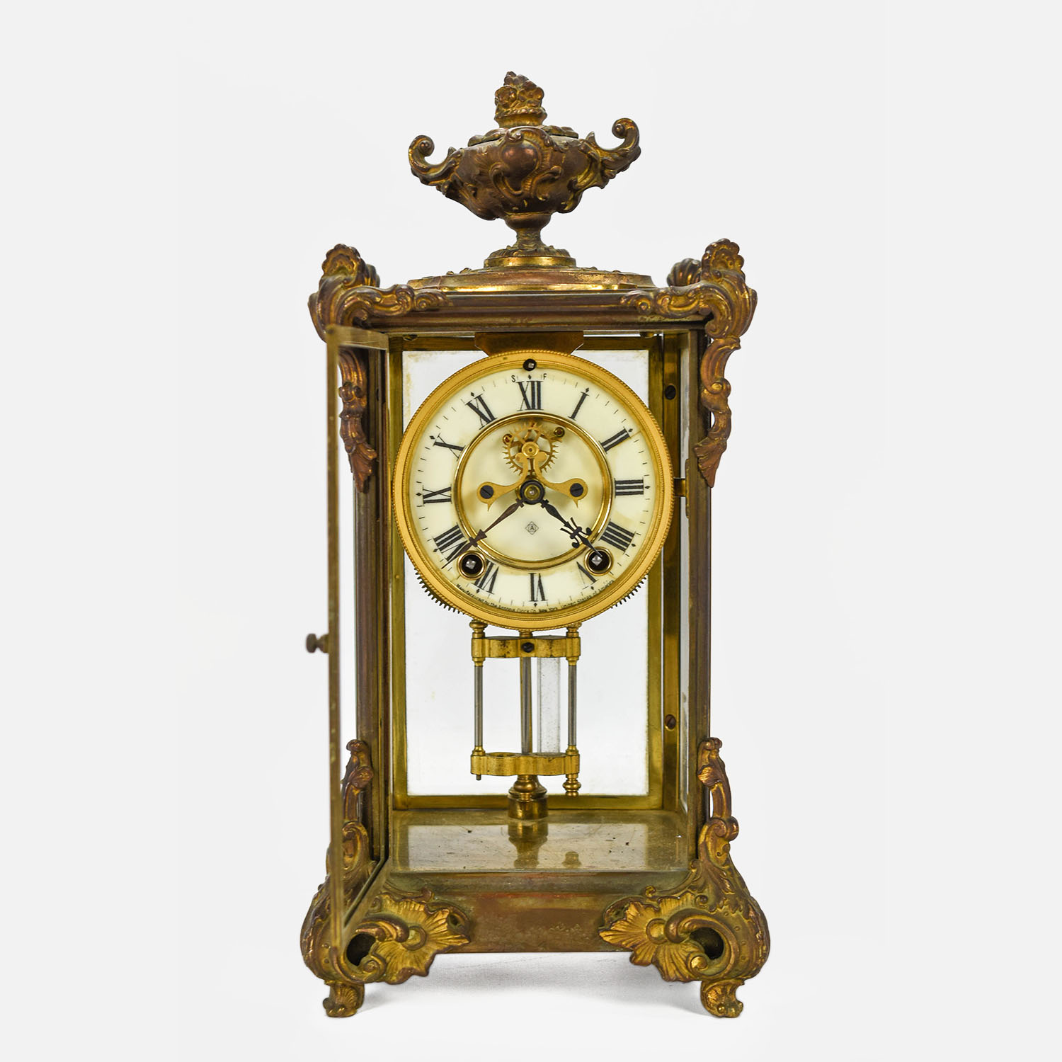 Ansonia Marquis Crystal Regulator Shelf Clock