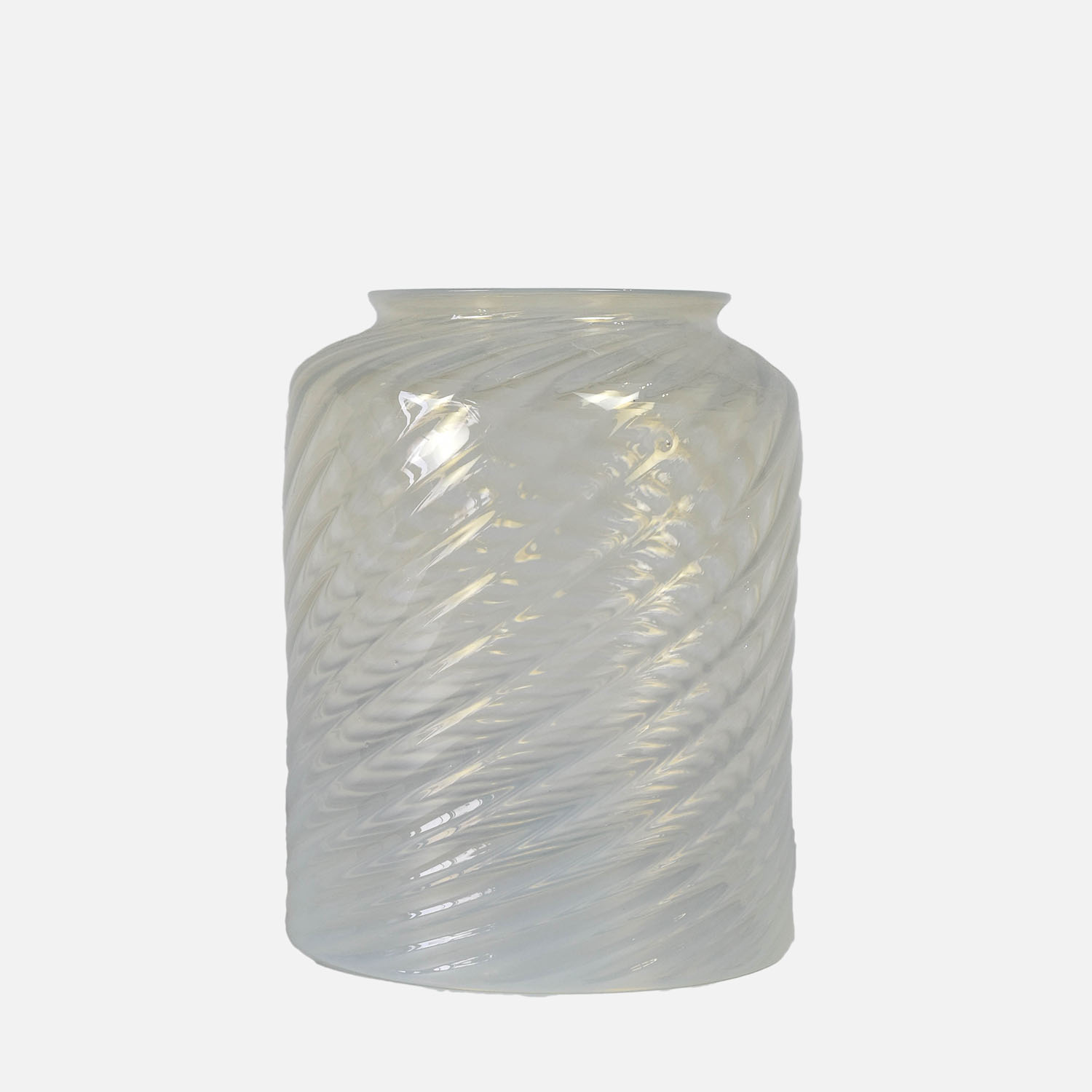 Antique Victorian Opalescent Swirl Gas Light Shade