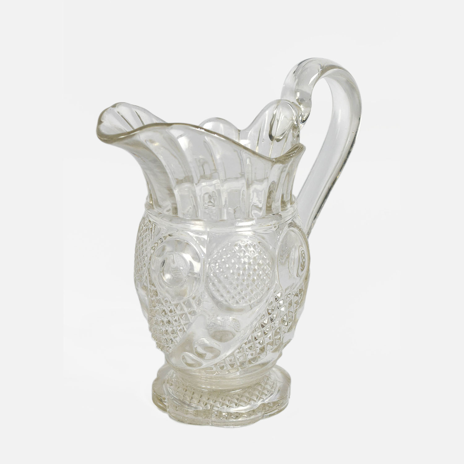 Antique American Blown in Mold Glass Pitcher #2