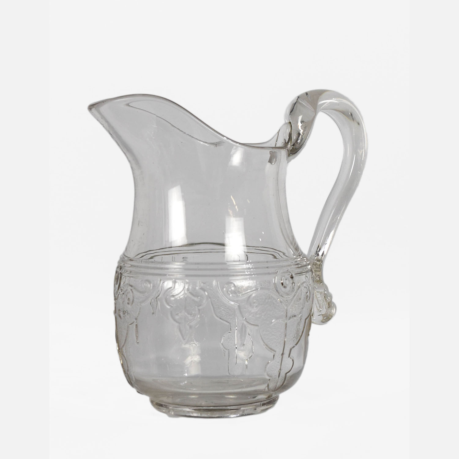 Antique American Blown in Mold Glass Pitcher #3