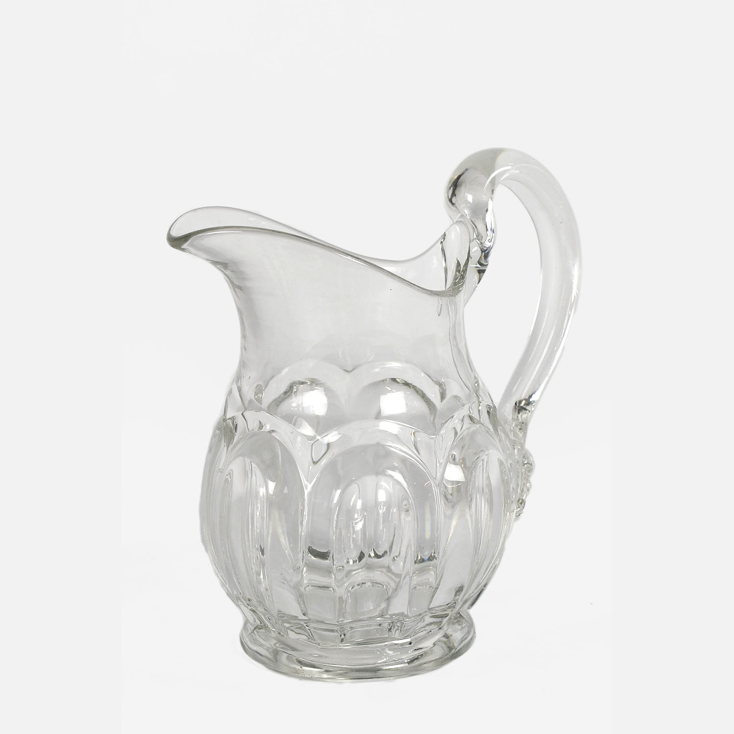 Antique American Blown in Mold Glass Pitcher #4