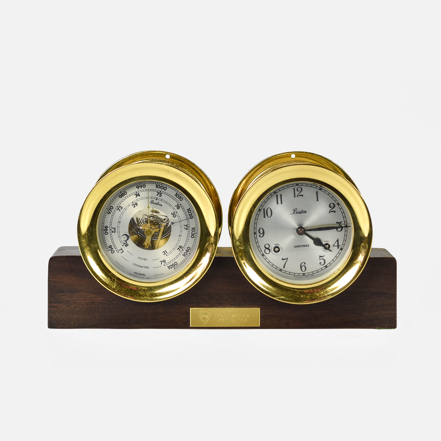 Chelsea Ships Bell BOSTON SHIPSTRIKE Clock/Barometer