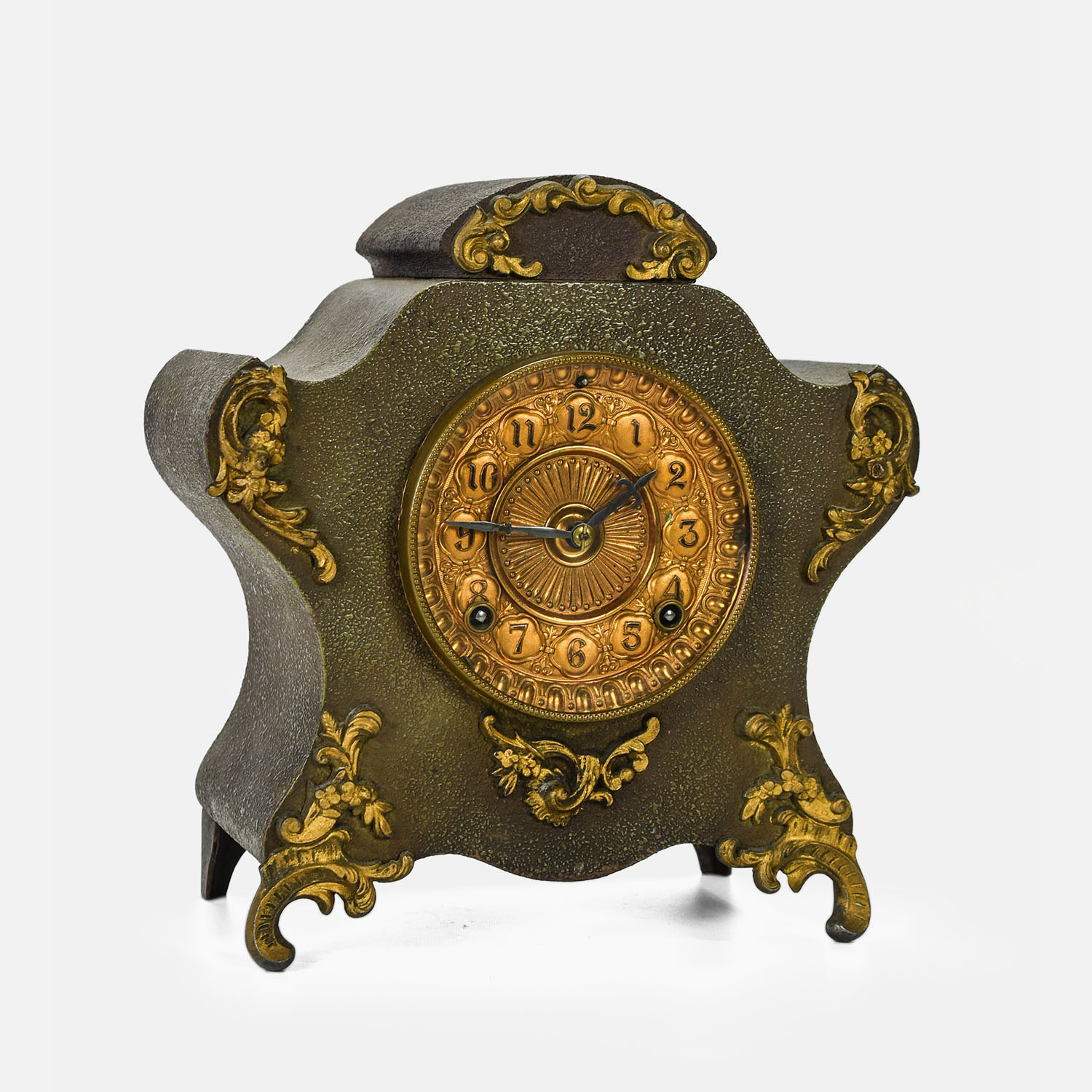 Ansonia Lisle 1882 Steel Case Mantel Chime Clock