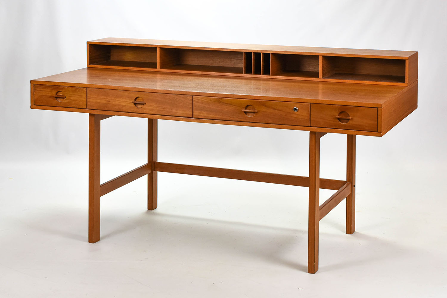 Peter Lvig Nielsen Flip-Top Teak Danish MCM Desk