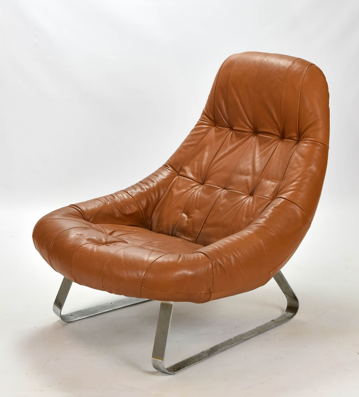 Percival Lafer Chrome Leather EARTH Chair MCM