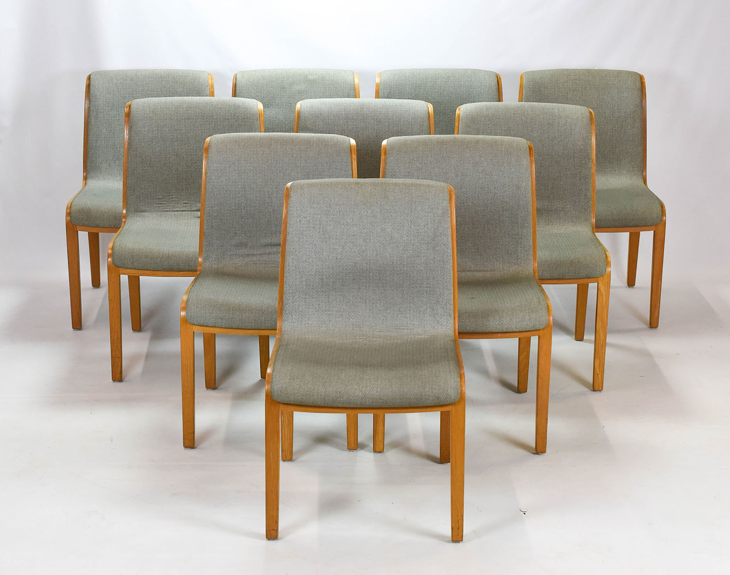10 Knoll Bent Wood Dining Room Chairs Bill Stephens