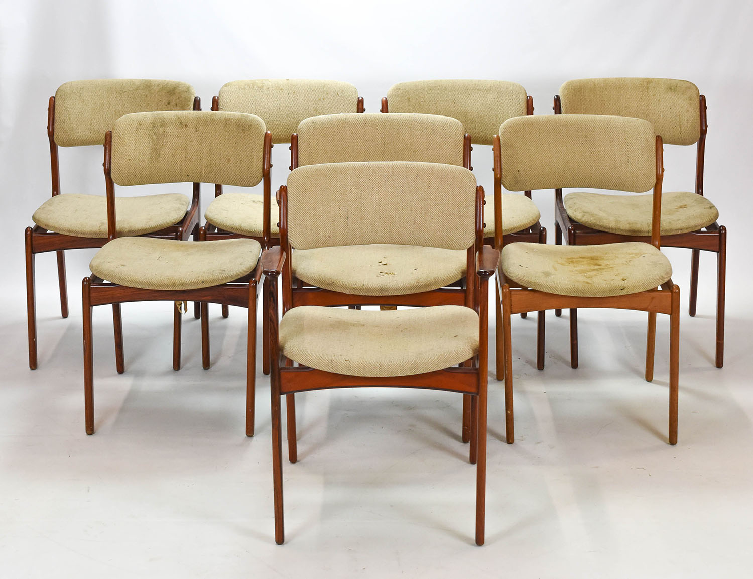 Eight Erik Buch Model 49 Dining Chairs Danish MCM