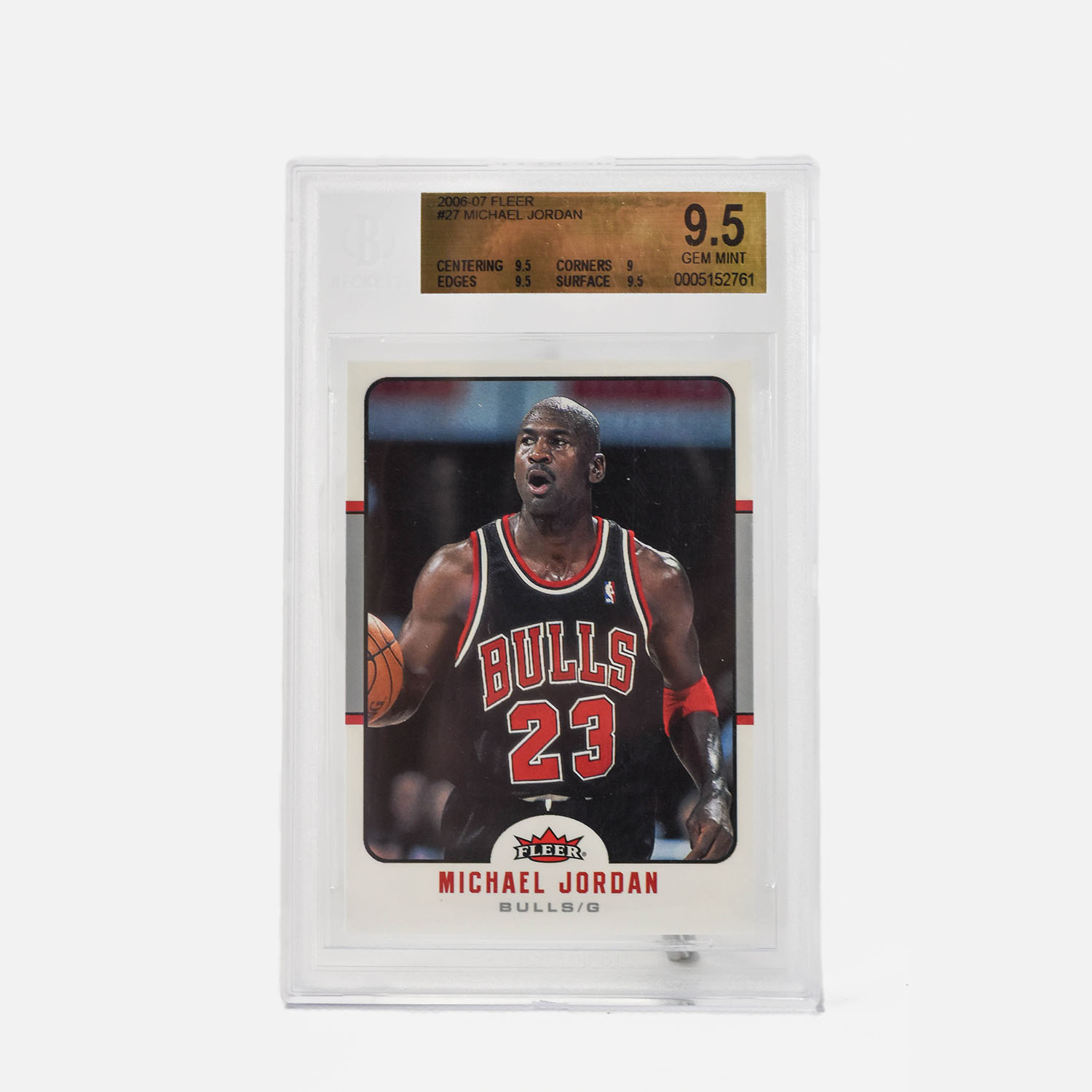2007 Fleer Michael Jordan No. 27 Basketball Card
