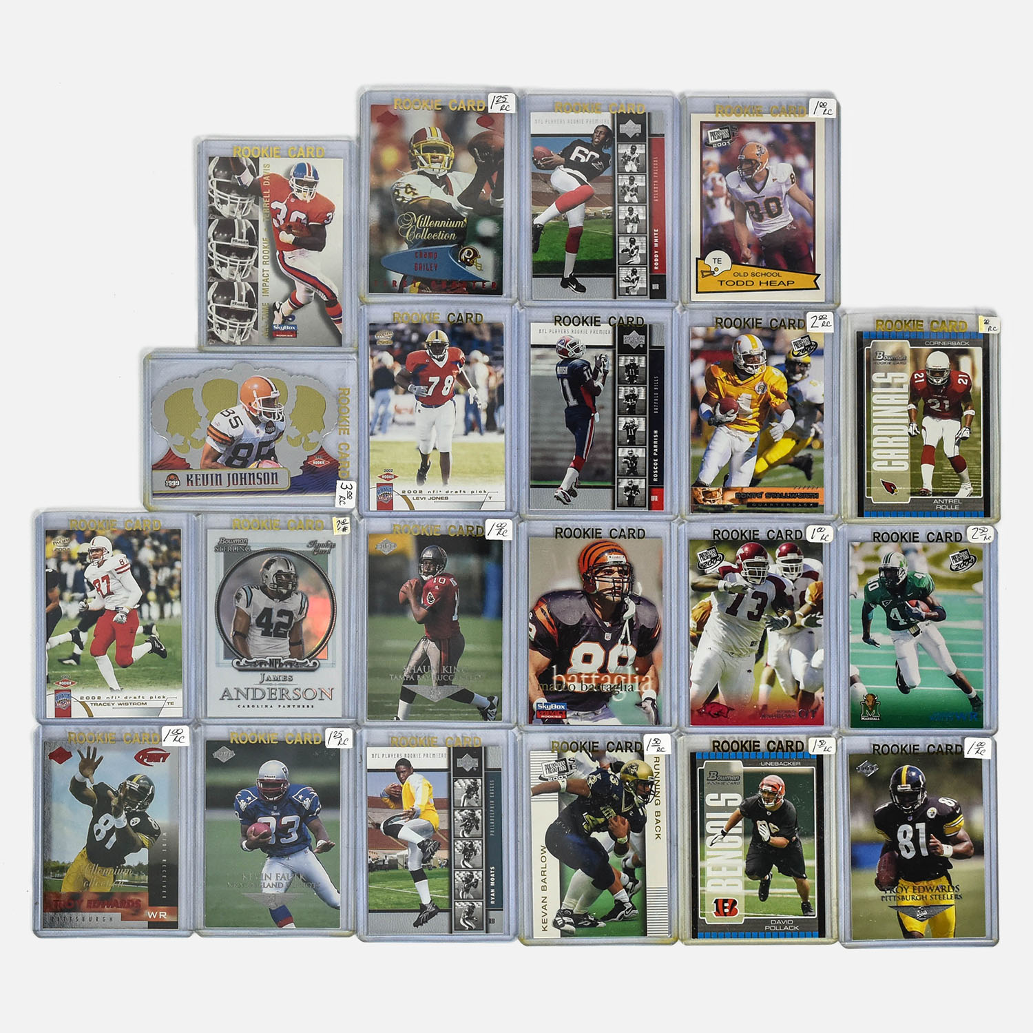 Twenty One 2000s Era NFL Rookie Football Cards