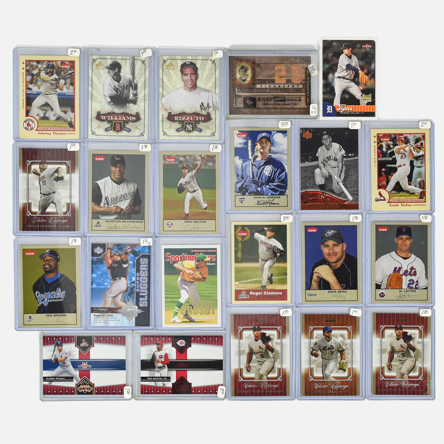 Twenty Two 2000s Era MLB Commemorative Hall of Fame Trading Baseball Cards with Extra 800 Mixed Mint Cards