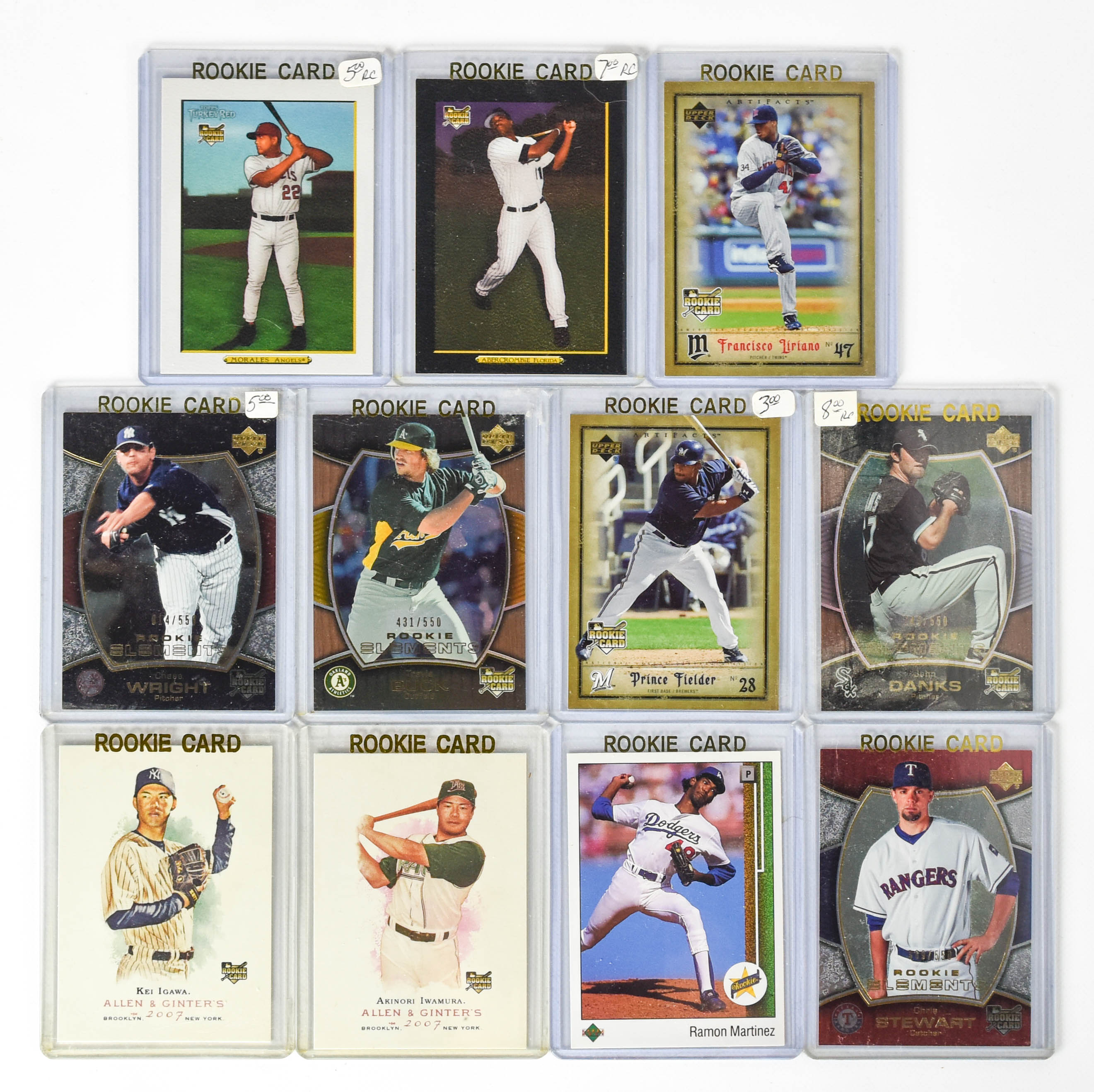 11 MLB Special Edition Rookie Baseball Cards