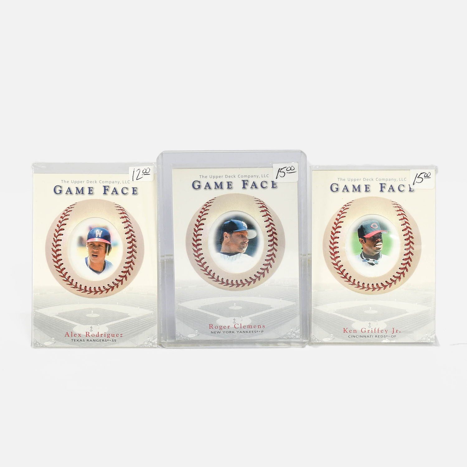 3 Upper Deck 2000s Era MLB Legends Game Face Baseball Cards with Extra 750 Plus Mint Cards