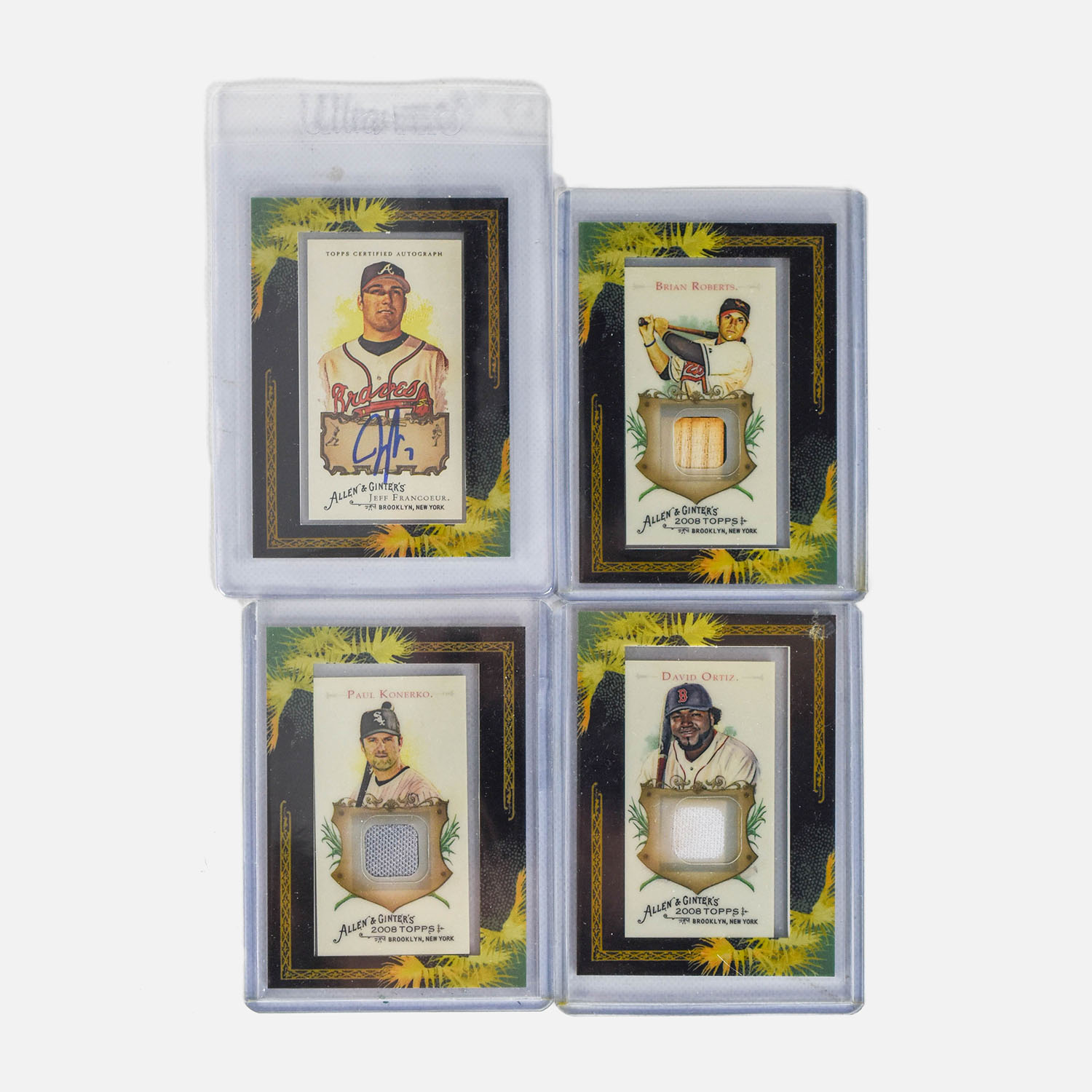 Four 2008 MLB All Star Allen and Ginters Special Edition Baseball Cards with Extra 750 Plus Mint Cards
