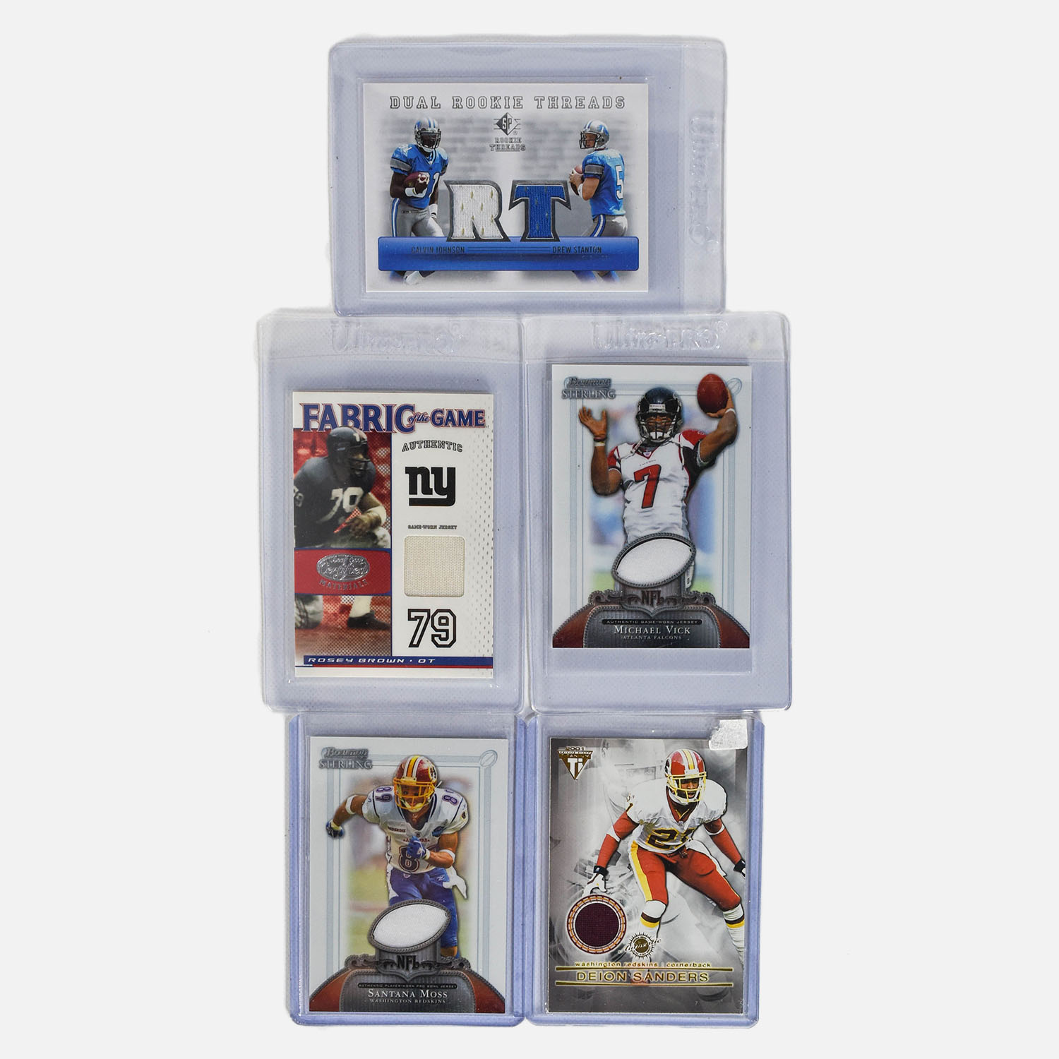 13 NFL Game Worn Jersey Football Cards