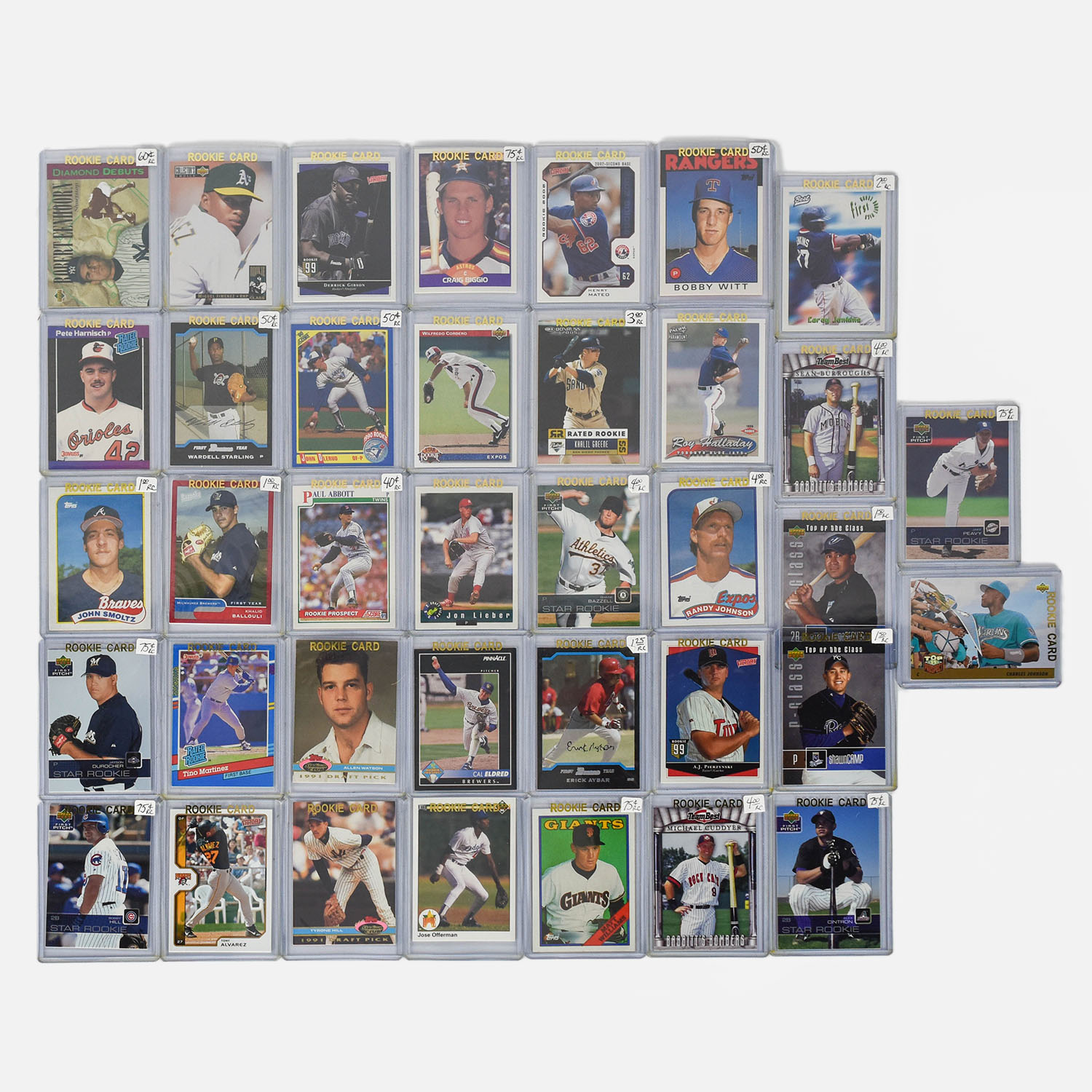 37 MLB Retro Rookie Baseball Cards