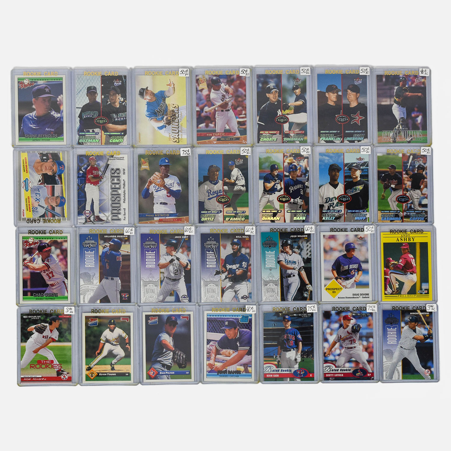 27 MLB Retro Rookie Baseball Cards with Extra 550 Plus Mint Cards