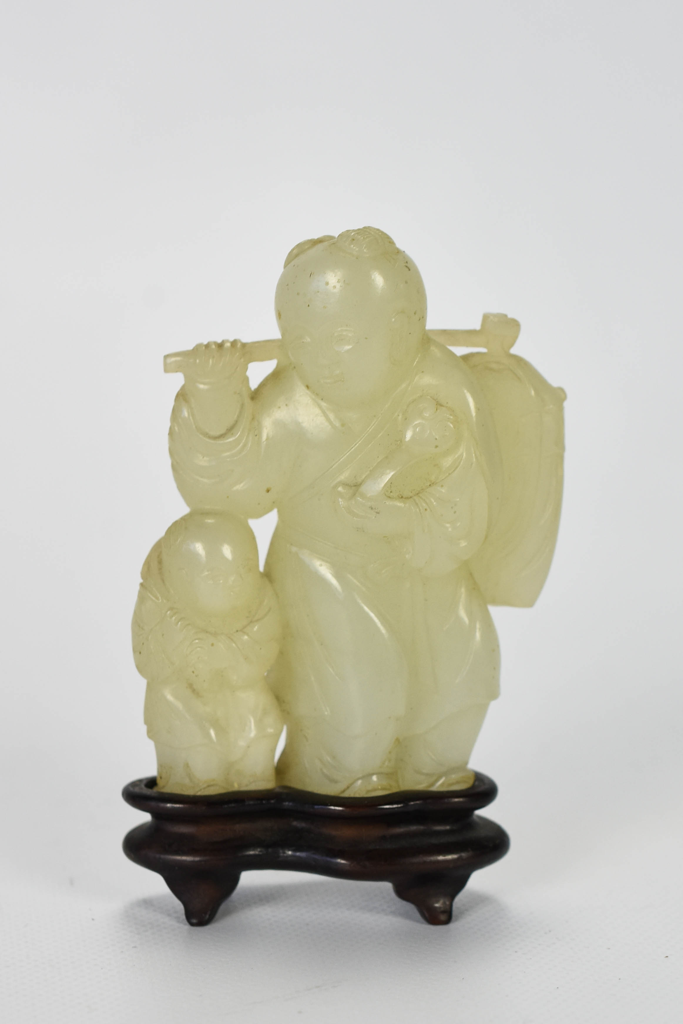 Antique Chinese Carved Mutton Fat Jade Figurine