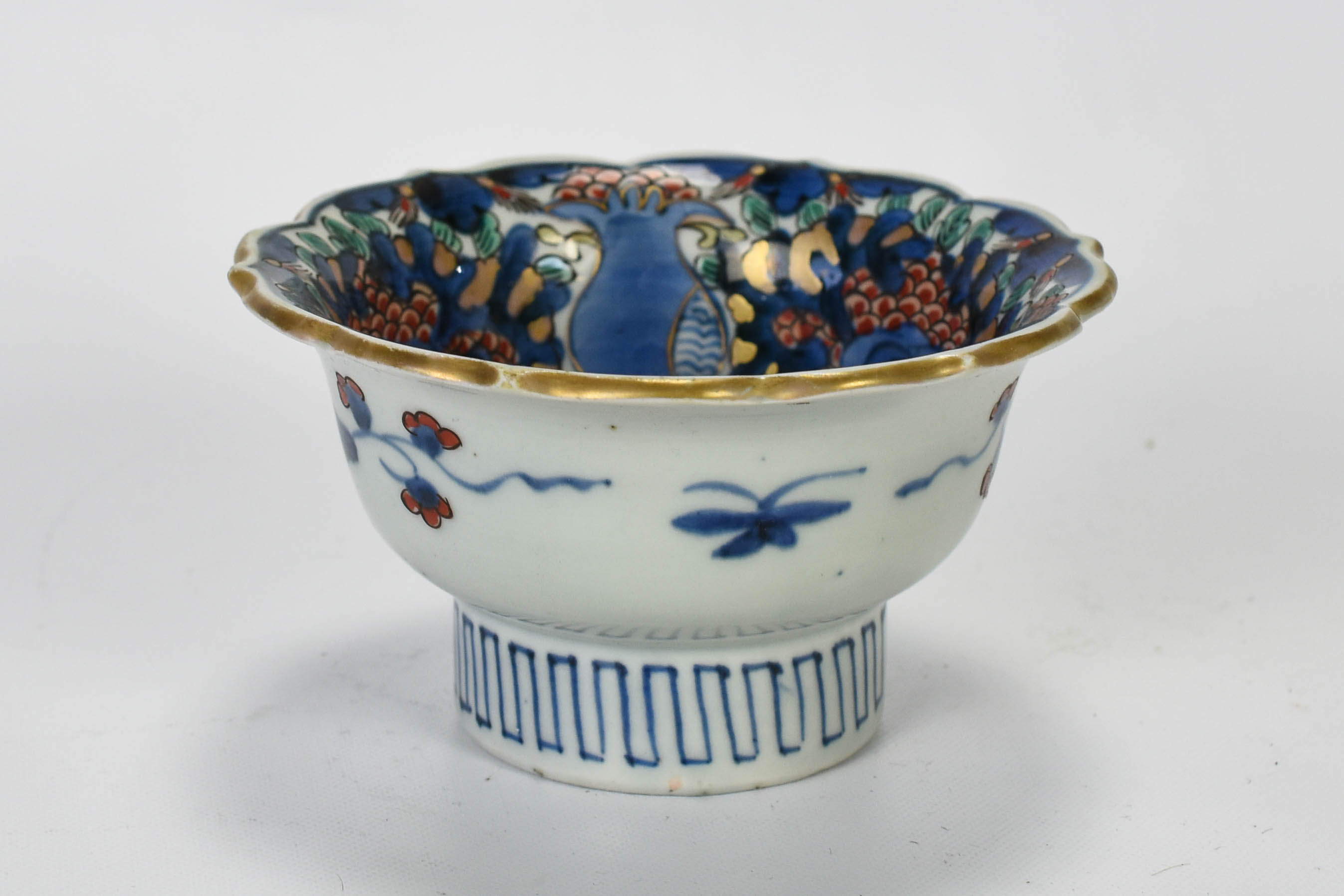 Antique 19thC Japanese Imari Porcelain Footed Bowl