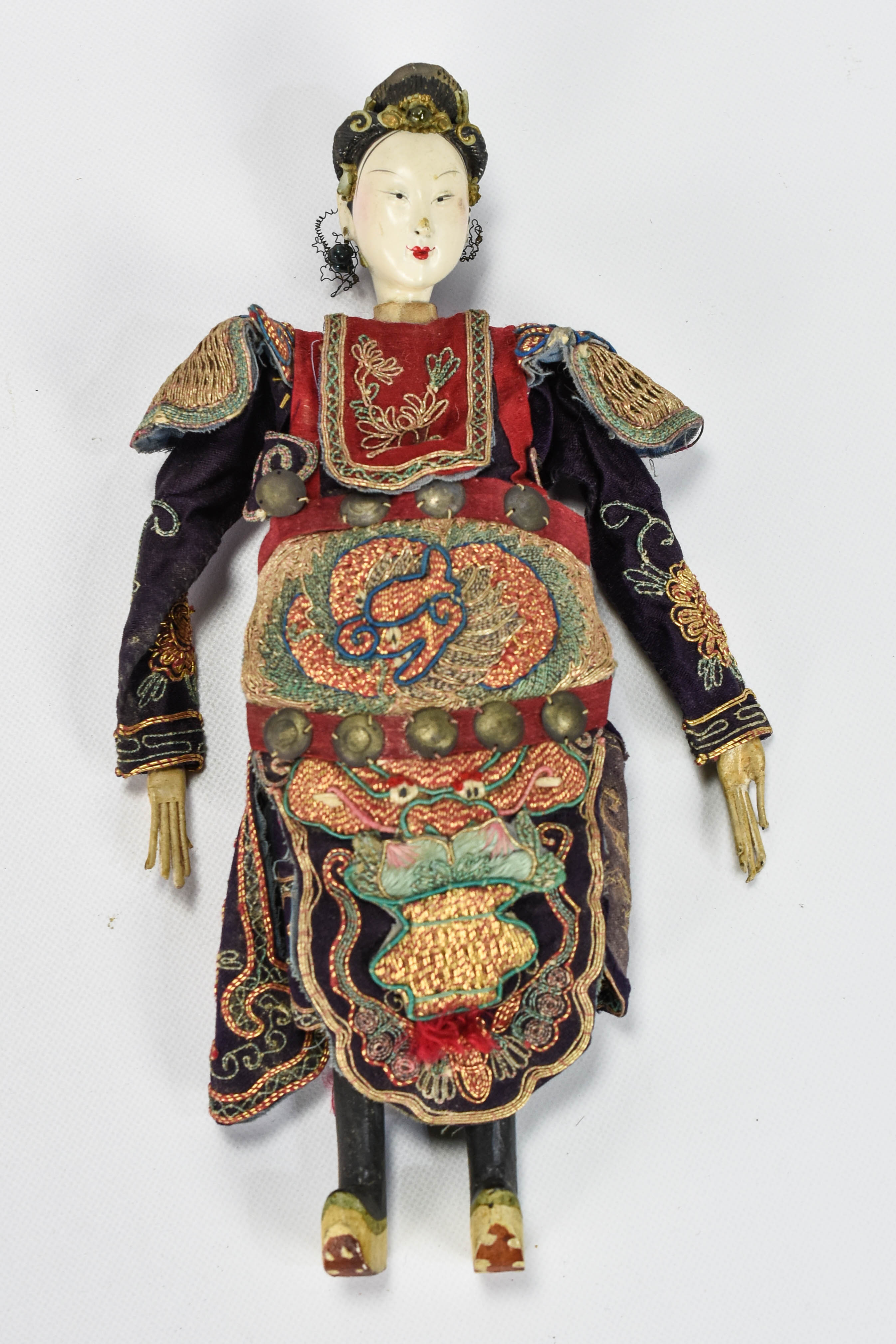 Antique Chinese Clay Head Empress Doll