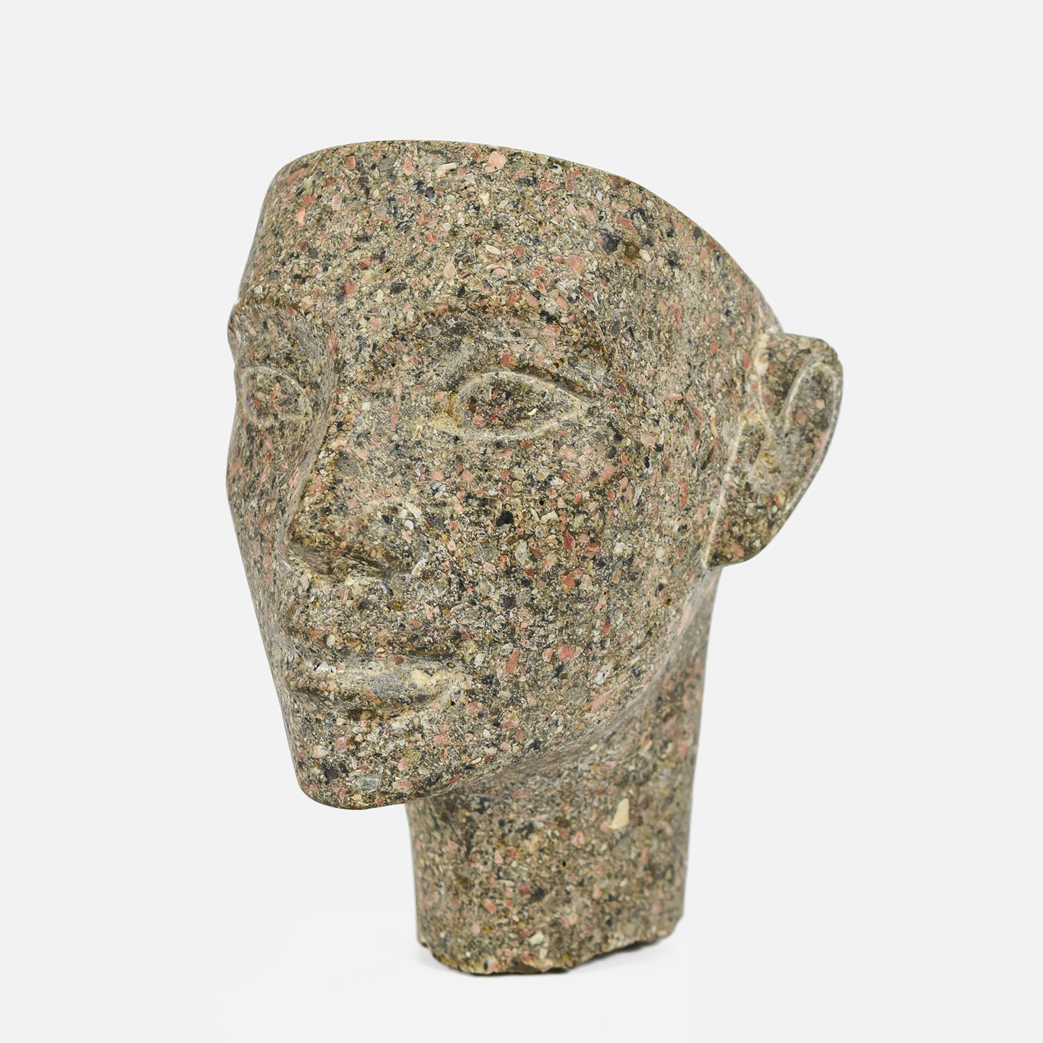 Egyptian Carved Granite Stone Head