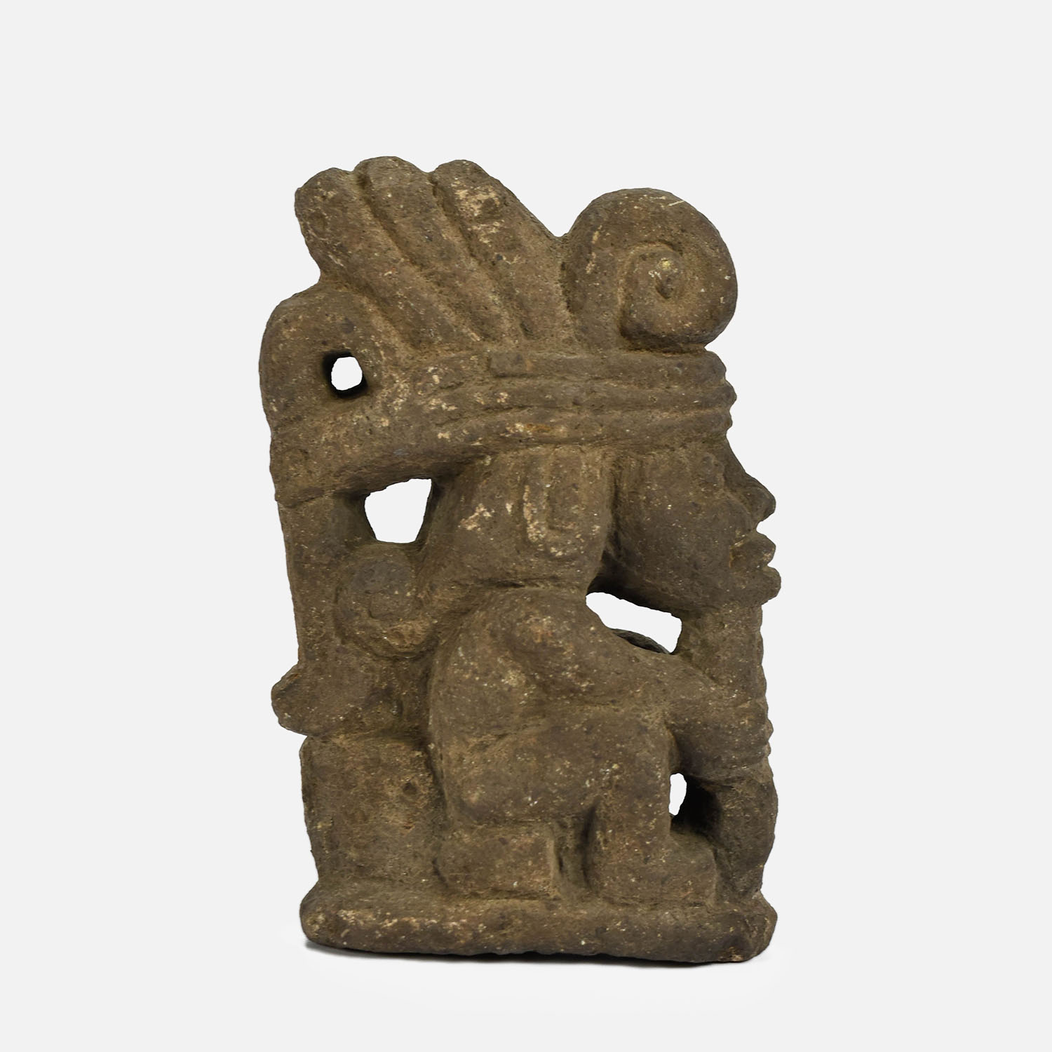 Pre-Columbian Mayan Carved Stone Priest Figurine