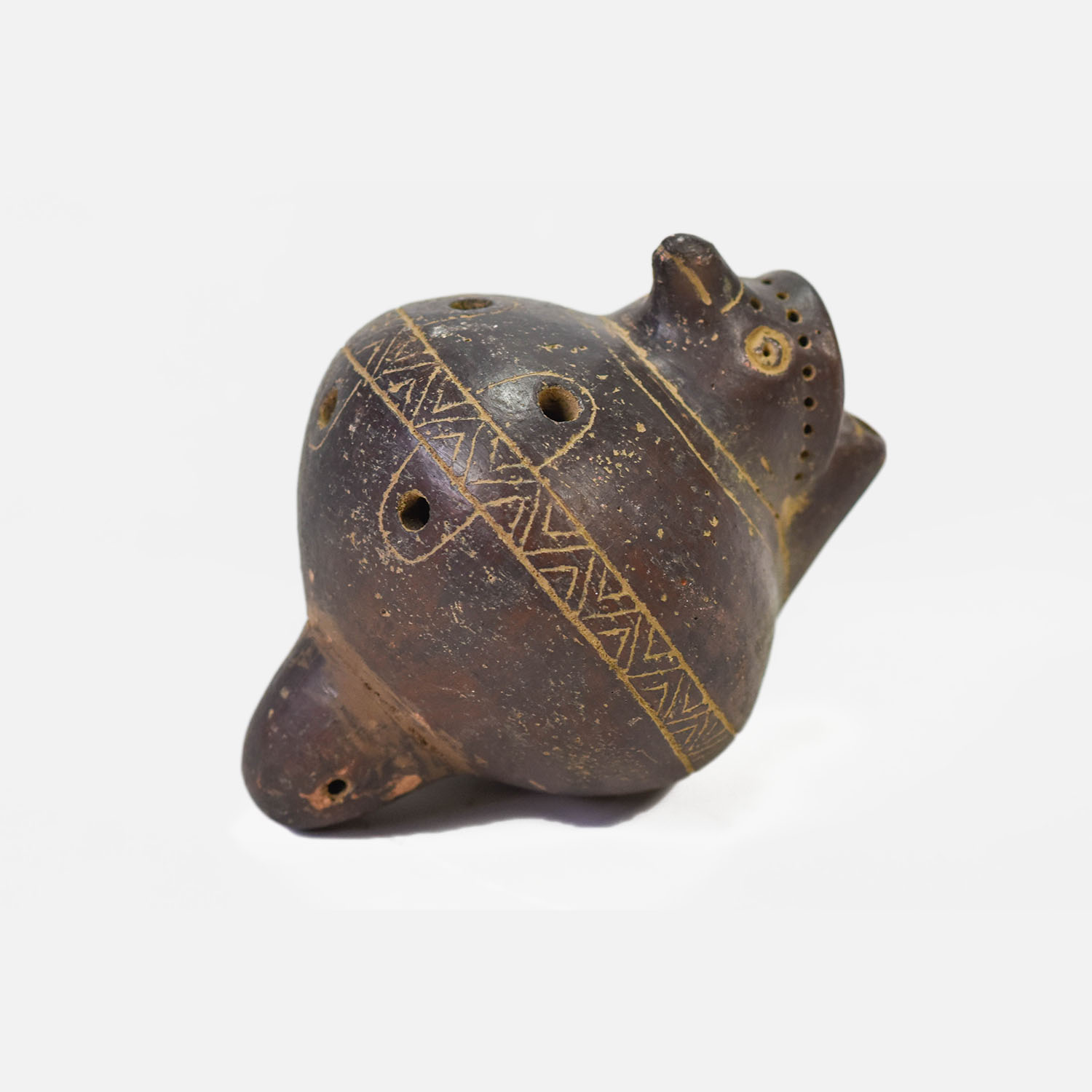 Pre-Columbian Figural Pottery Bird Ocarina