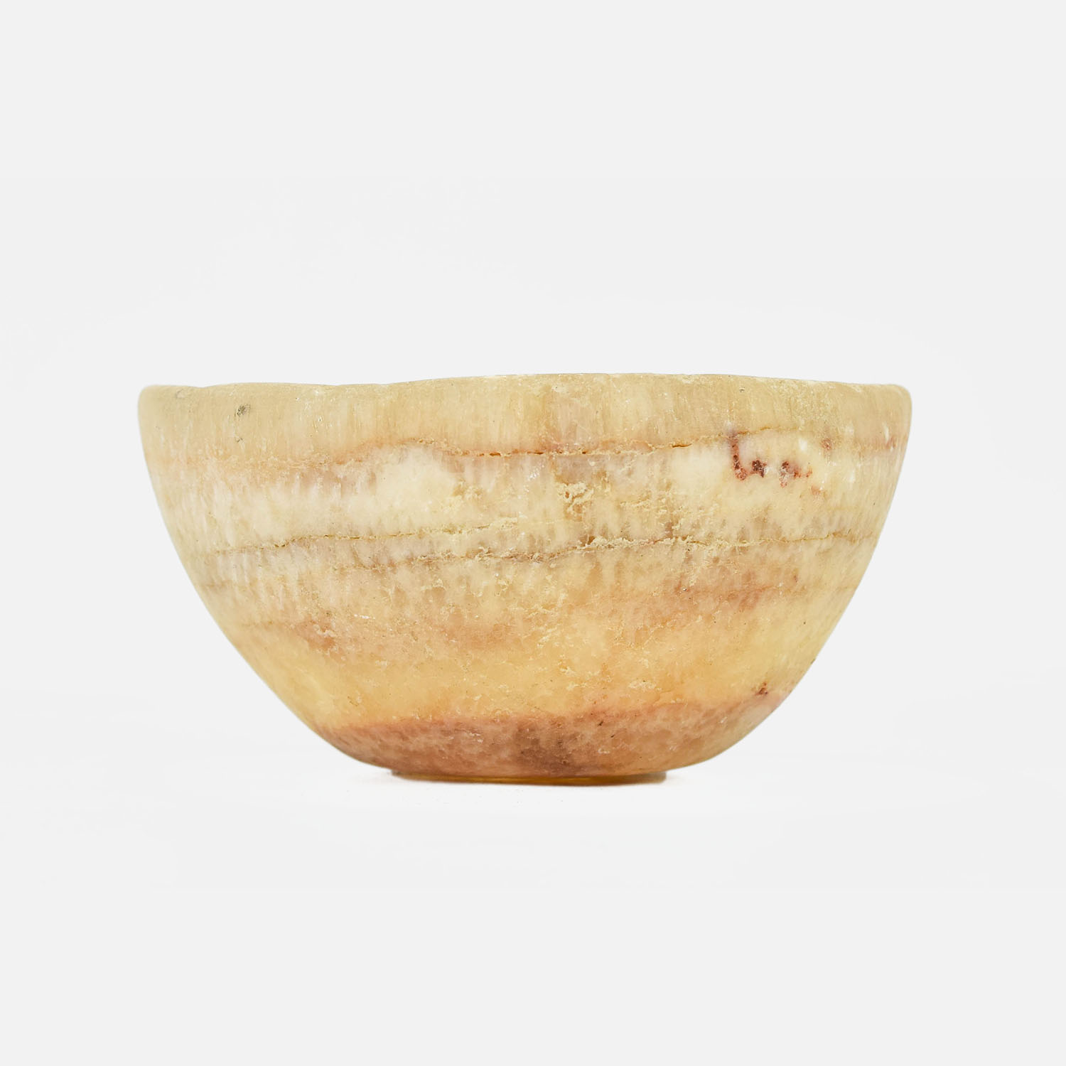 Ancient Egyptian Banded Alabaster Offering Bowl