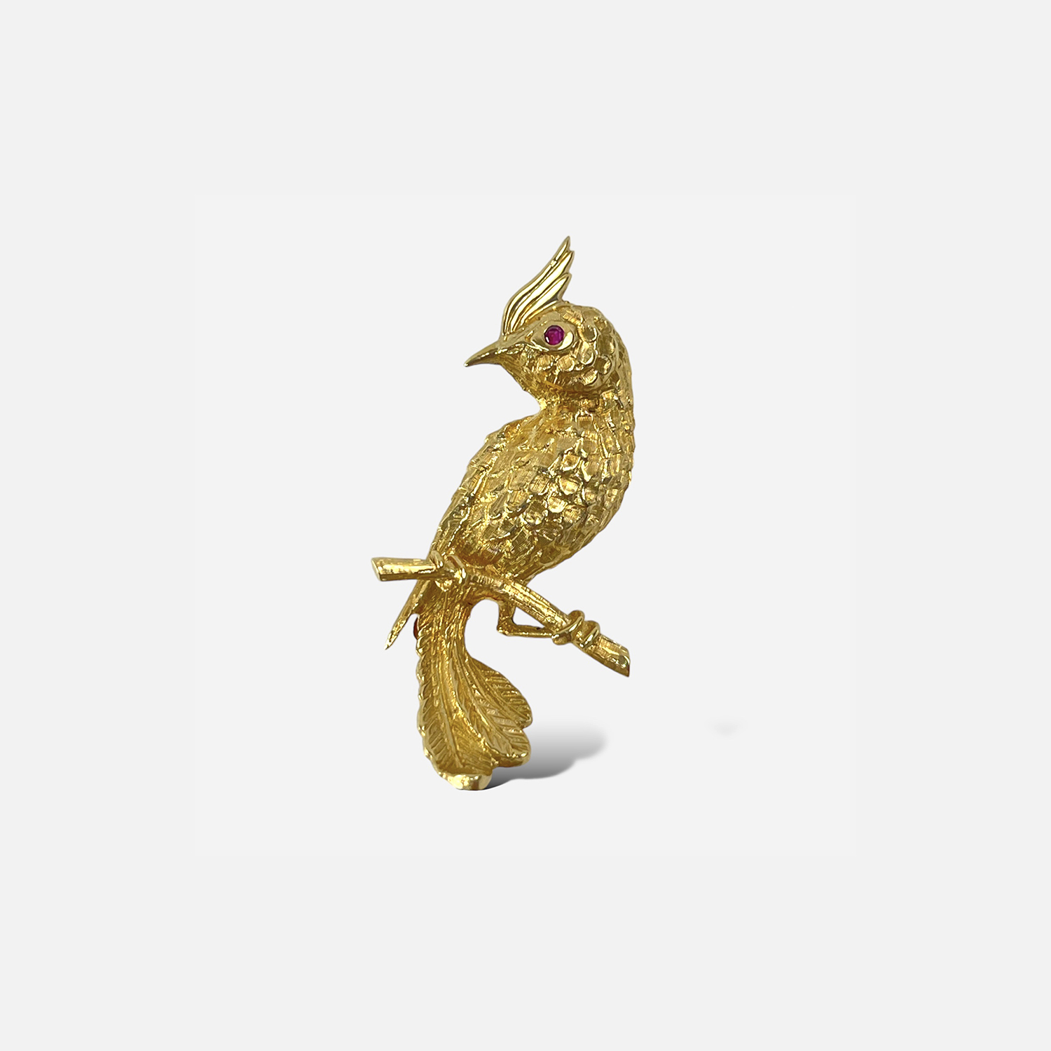 14k gold bird Brooch