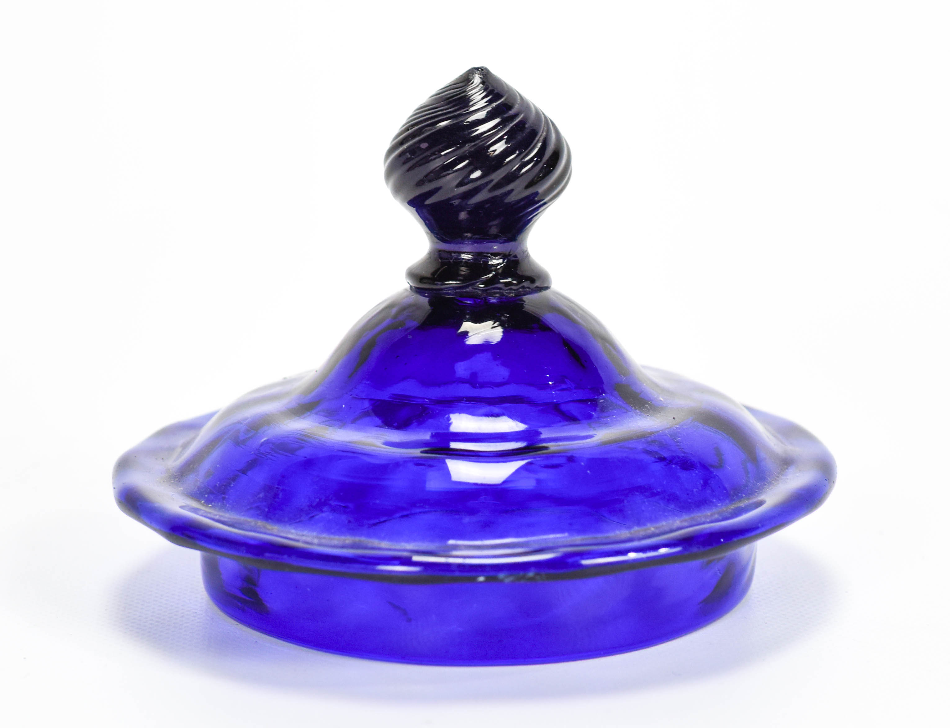 Sapphire Blue Quilted Stiegel Sugar Bowl LID ONLY