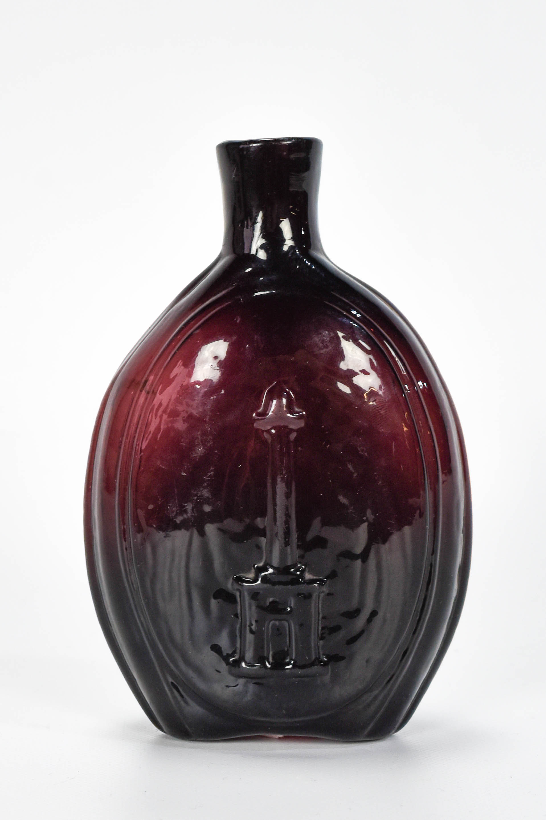 Baltimore Glass Works Monument Sloop 1/2 Pint Flask