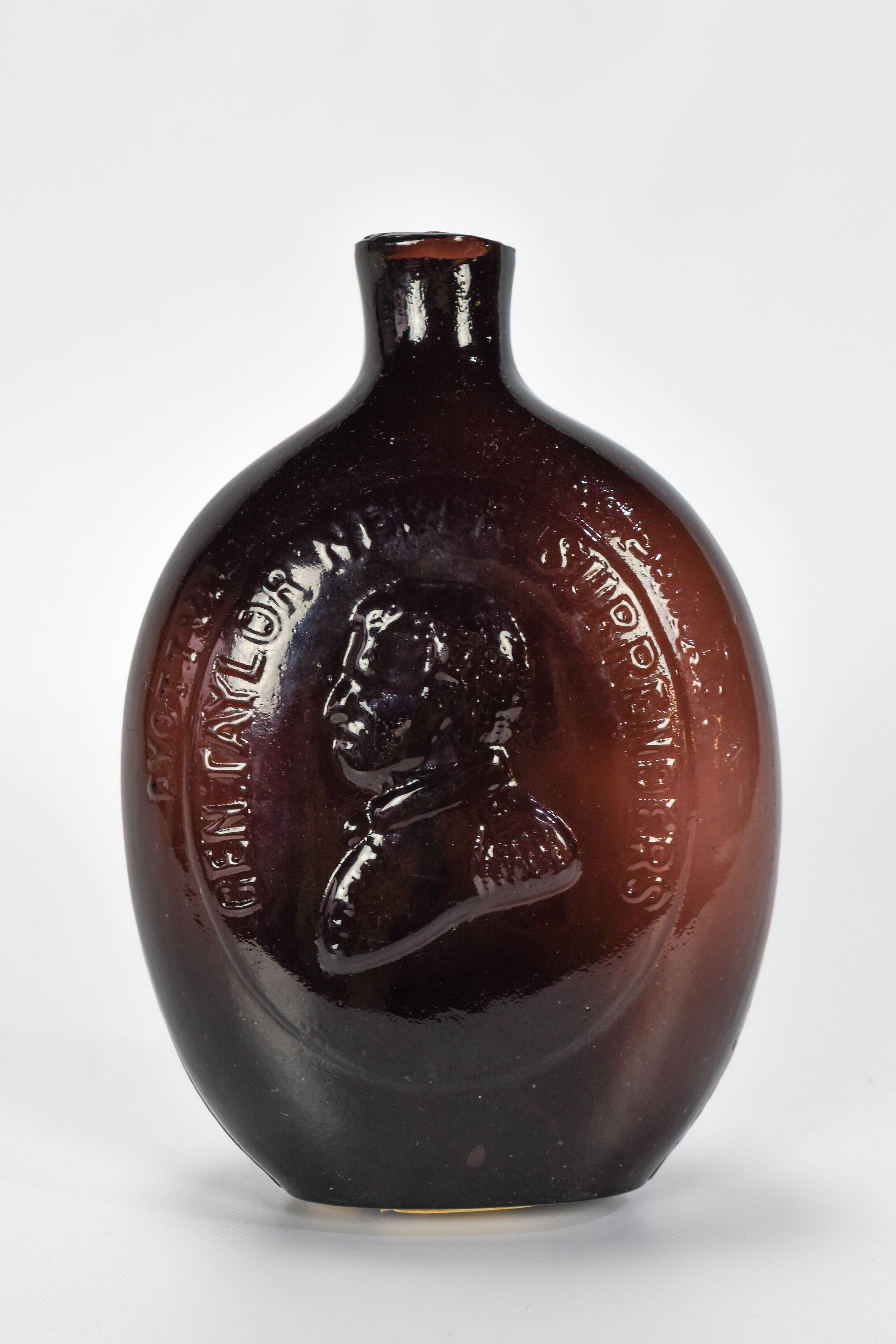 Washington Taylor Historical Pint Puce Purple Flask