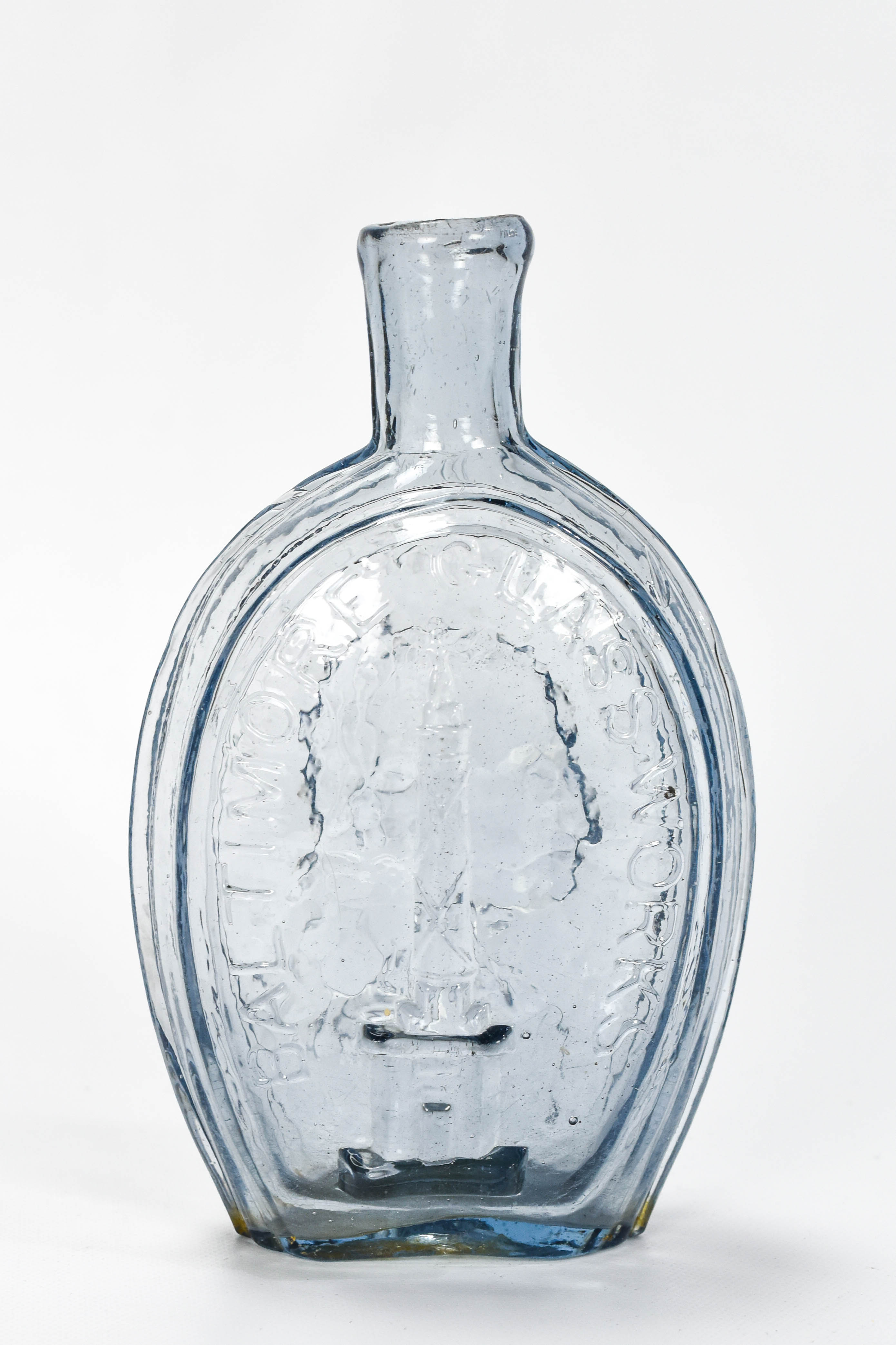 Washington Baltimore Glass Works Pint Flask-McKearin