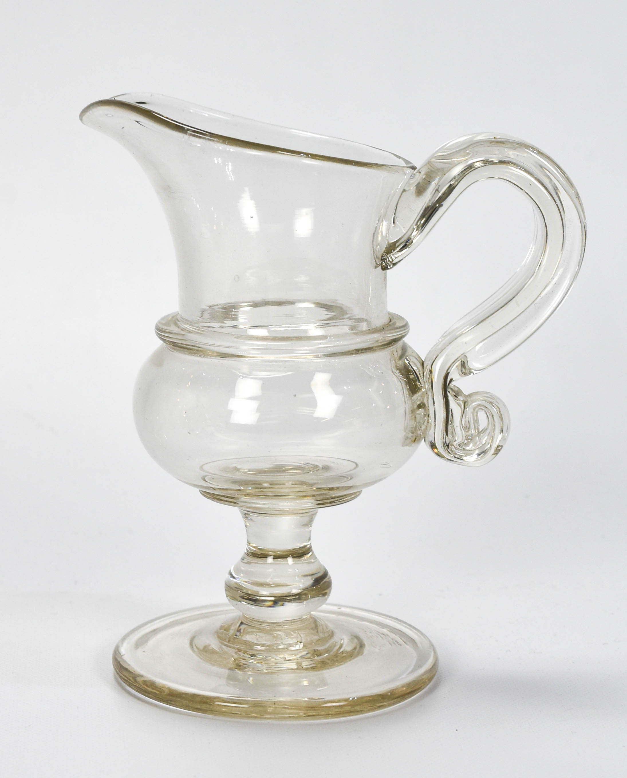 South Jersey Clear Free Blown Glass Pitcher Creamer
