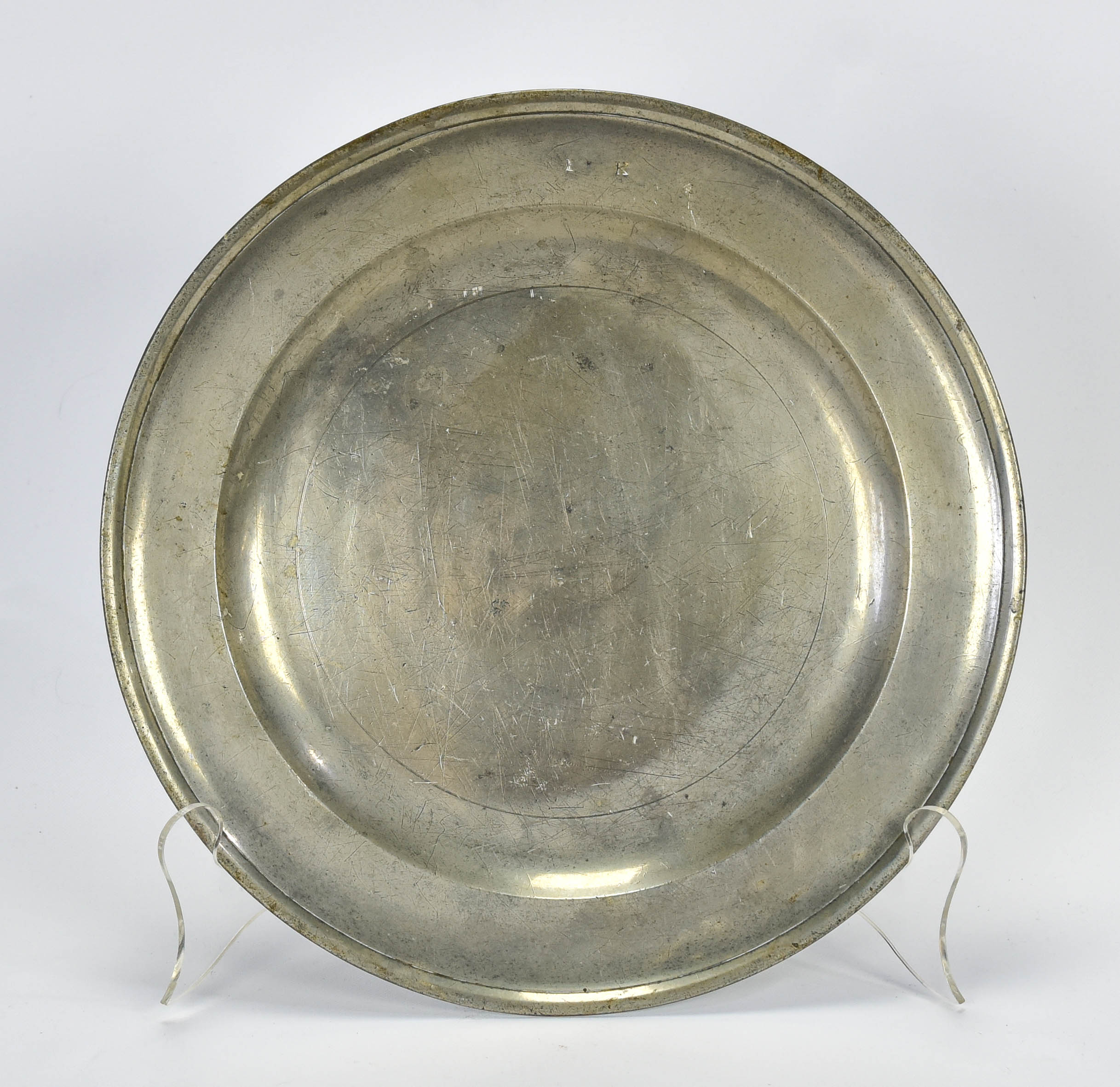 Antique Thomas Badger Boston Pewter Plate Charger