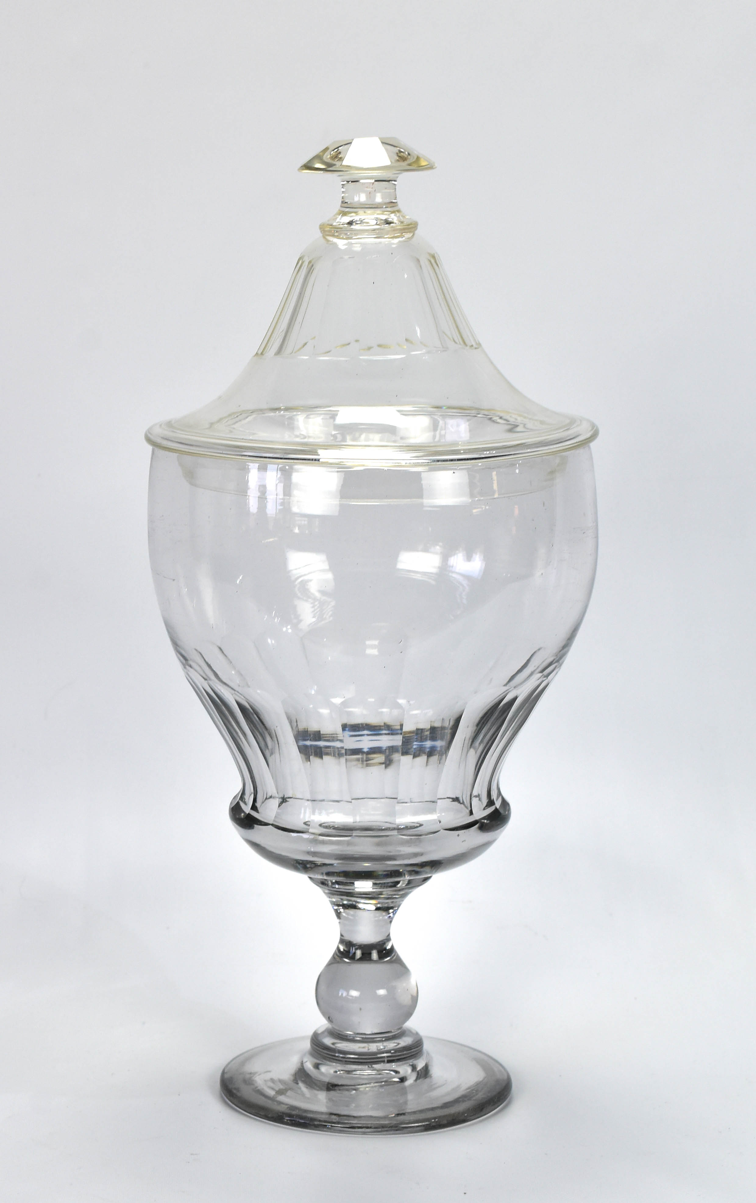 Antique Pittsburgh Flint Glass Footed Compote w/Lid