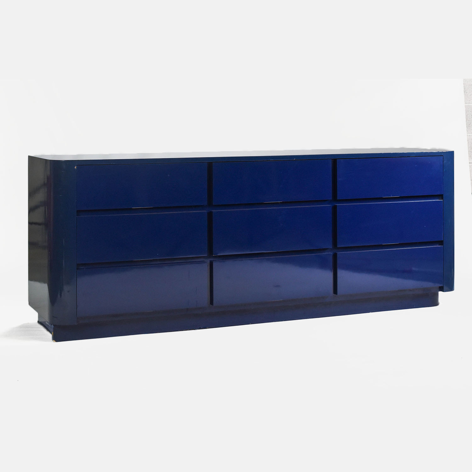 Nine Drawer Blue Low Dresser by Worrells Interiors A