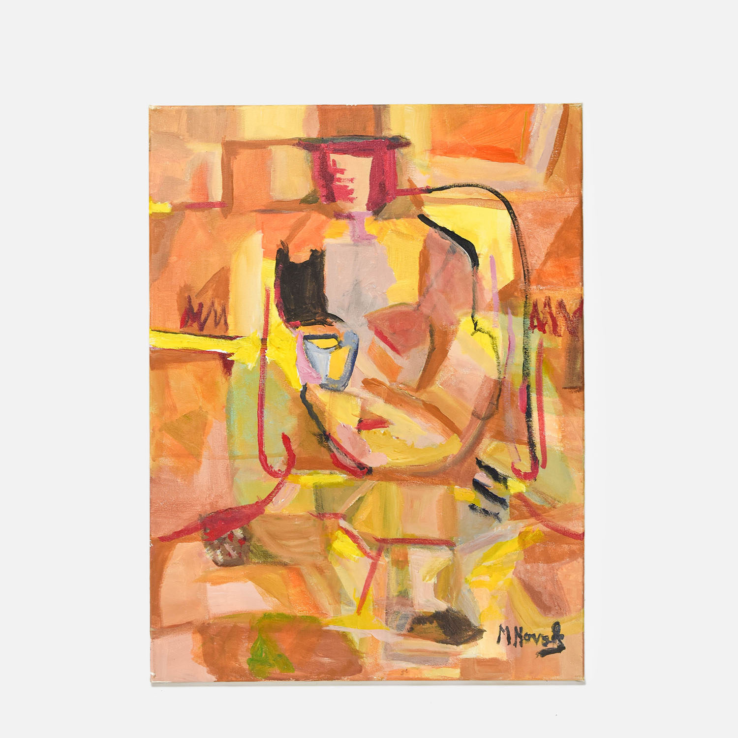 Mladen Gino Novak Abstract Impressionist Oil Painting Canvas