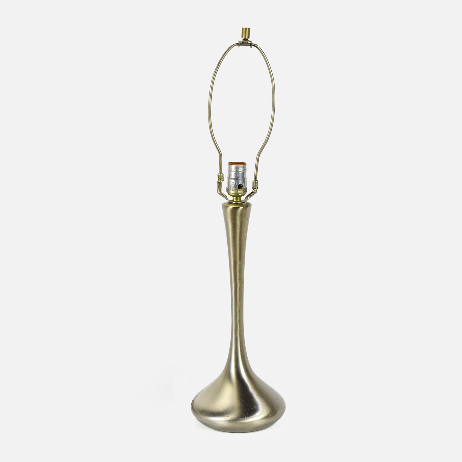 1970s Retro Biomorphic Silver Table Lamp