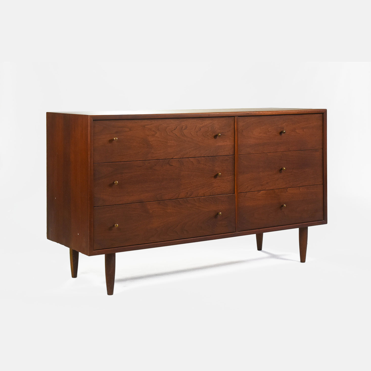 1960s MCM Six Drawer Low Dresser After Paul McCobb