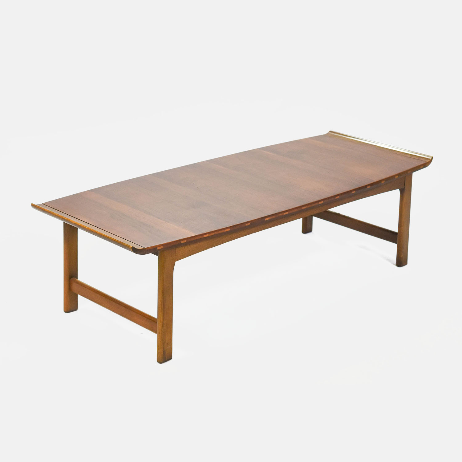 Lane MCM Pagoda Edge Inlaid Surfboard Coffee Table