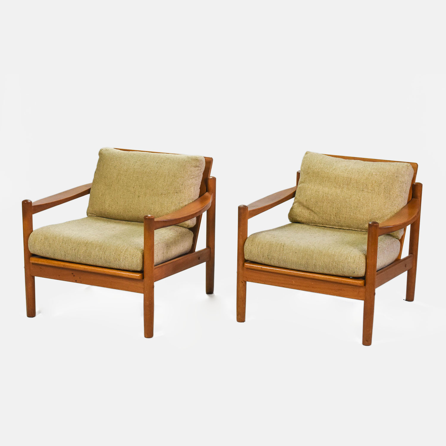 Two MCM Danish Modern Teak Lounge Chairs