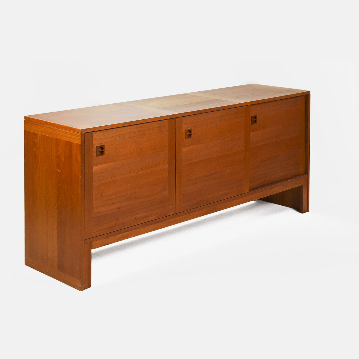 1960s Danish Modern Teak 3-Door Sideboard MCM Credenza
