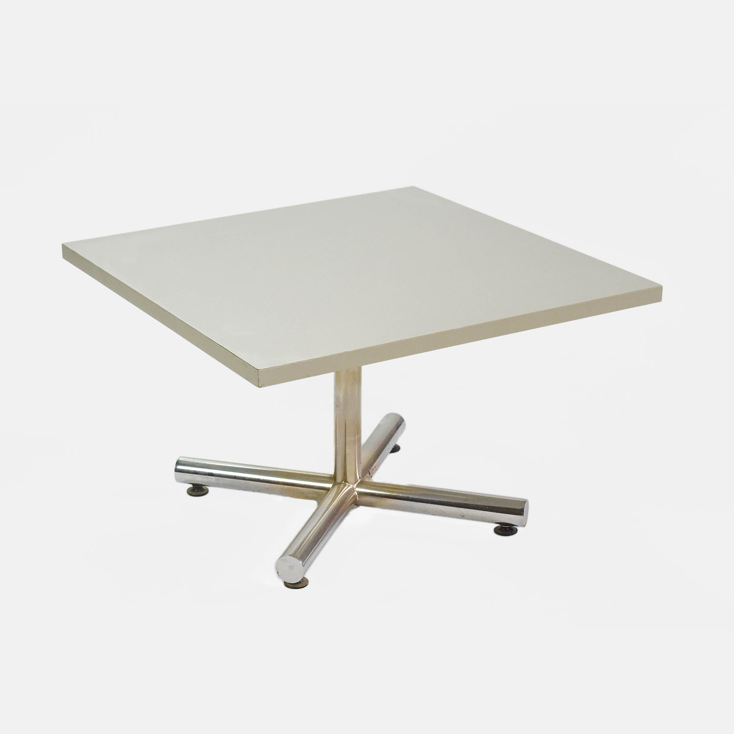 1970s Retro Tubular Chrome and Laminant Side Table