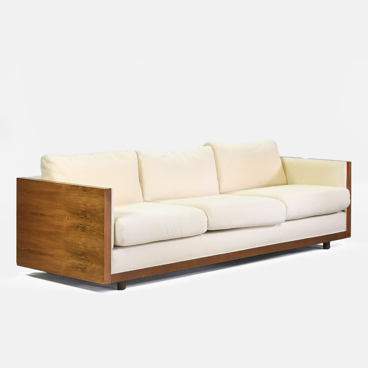 Milo Baughman Style MCM 1960s Cube Frame Sofa